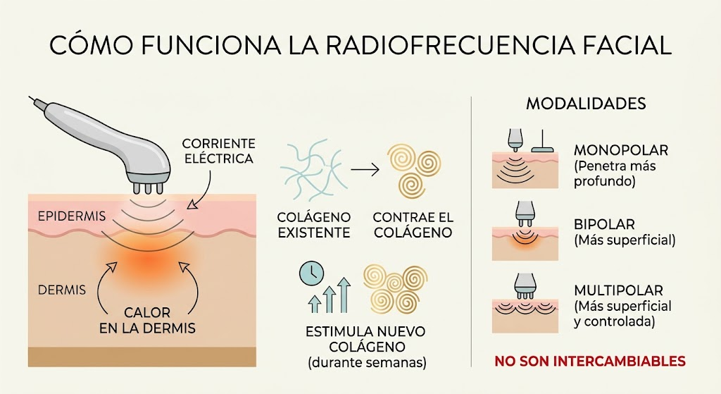 Radiofrecuencia: calor controlado en la dermis